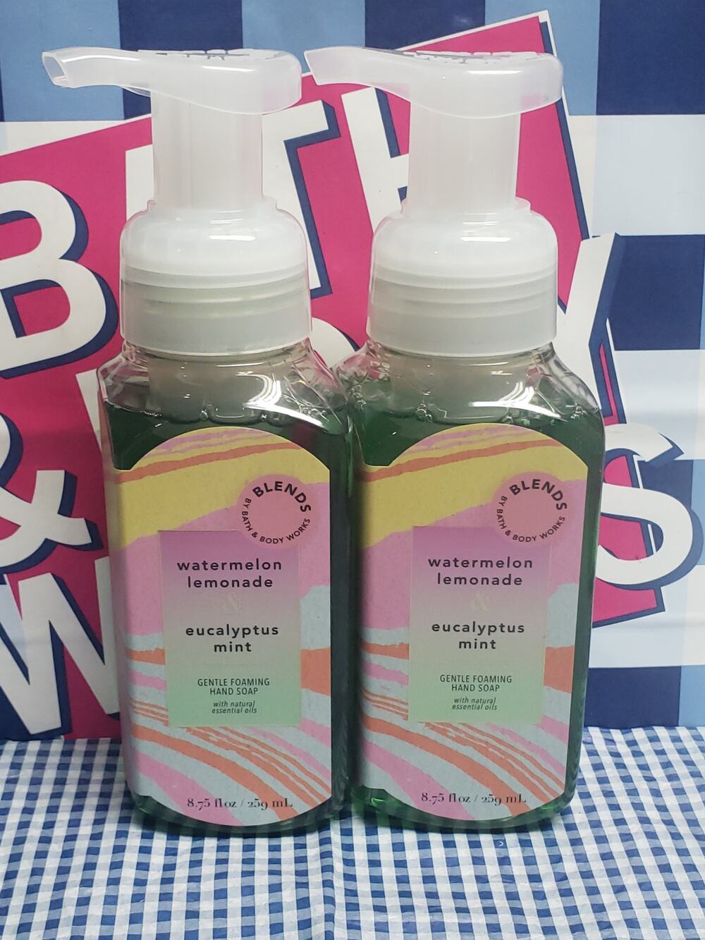 BBW Watermelon Lemonade & Eucalyptus Mint BLENDS Gentle Foaming Hand Soap 2 Pack